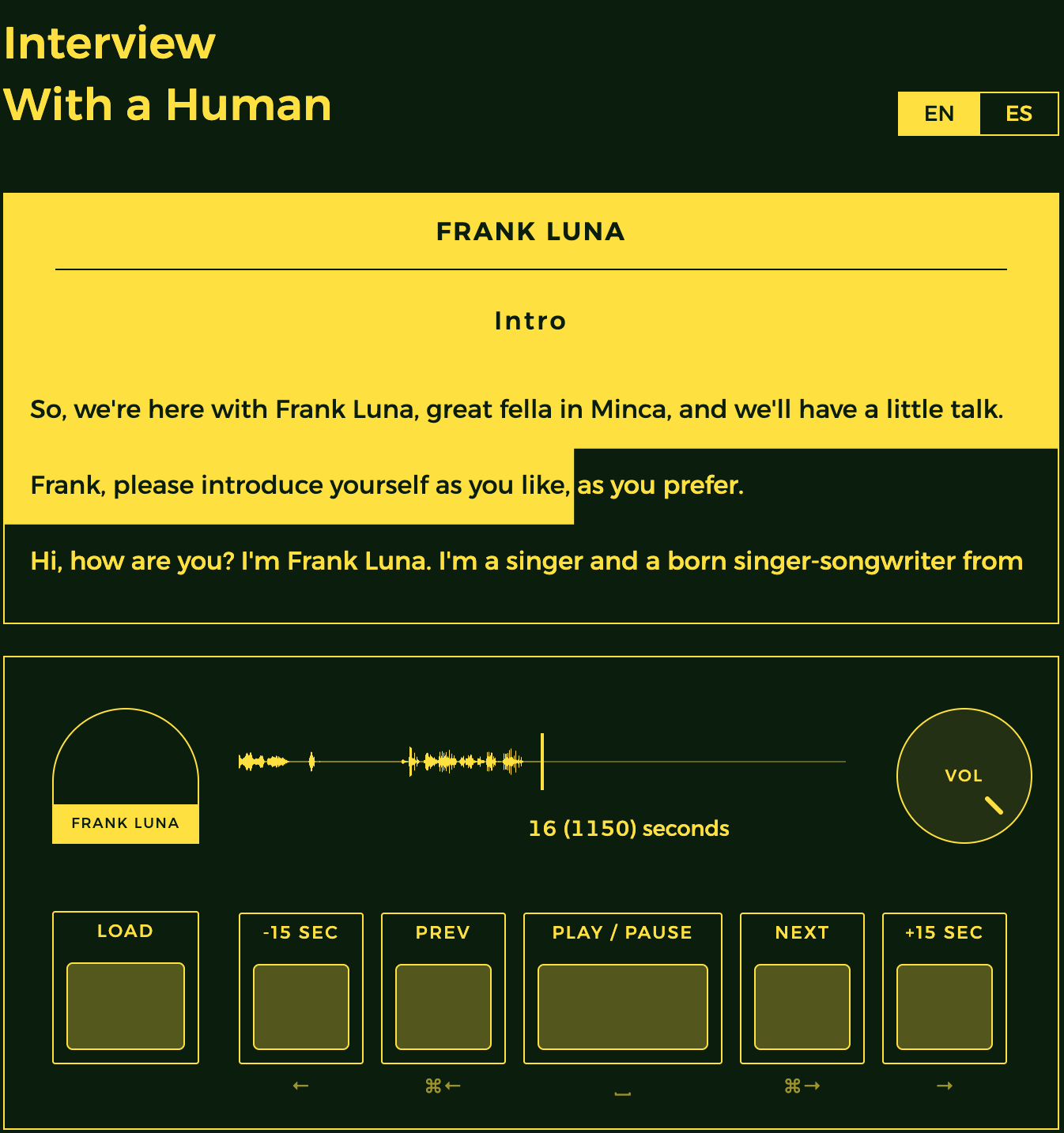 Interview with a Human